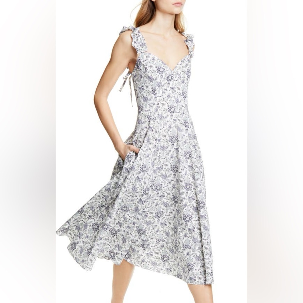 La Vie Rebecca Taylor Provencal Midi Dress Size Medium